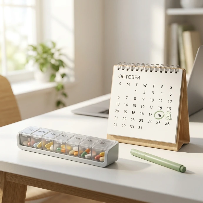 AI Generated MedsExpress Refill Reminder Scene