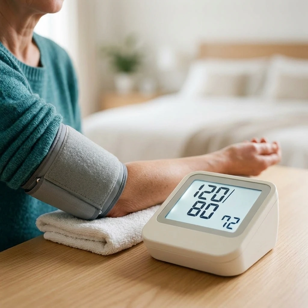 AI Generated Close-up of Digital Blood Pressure Monitor